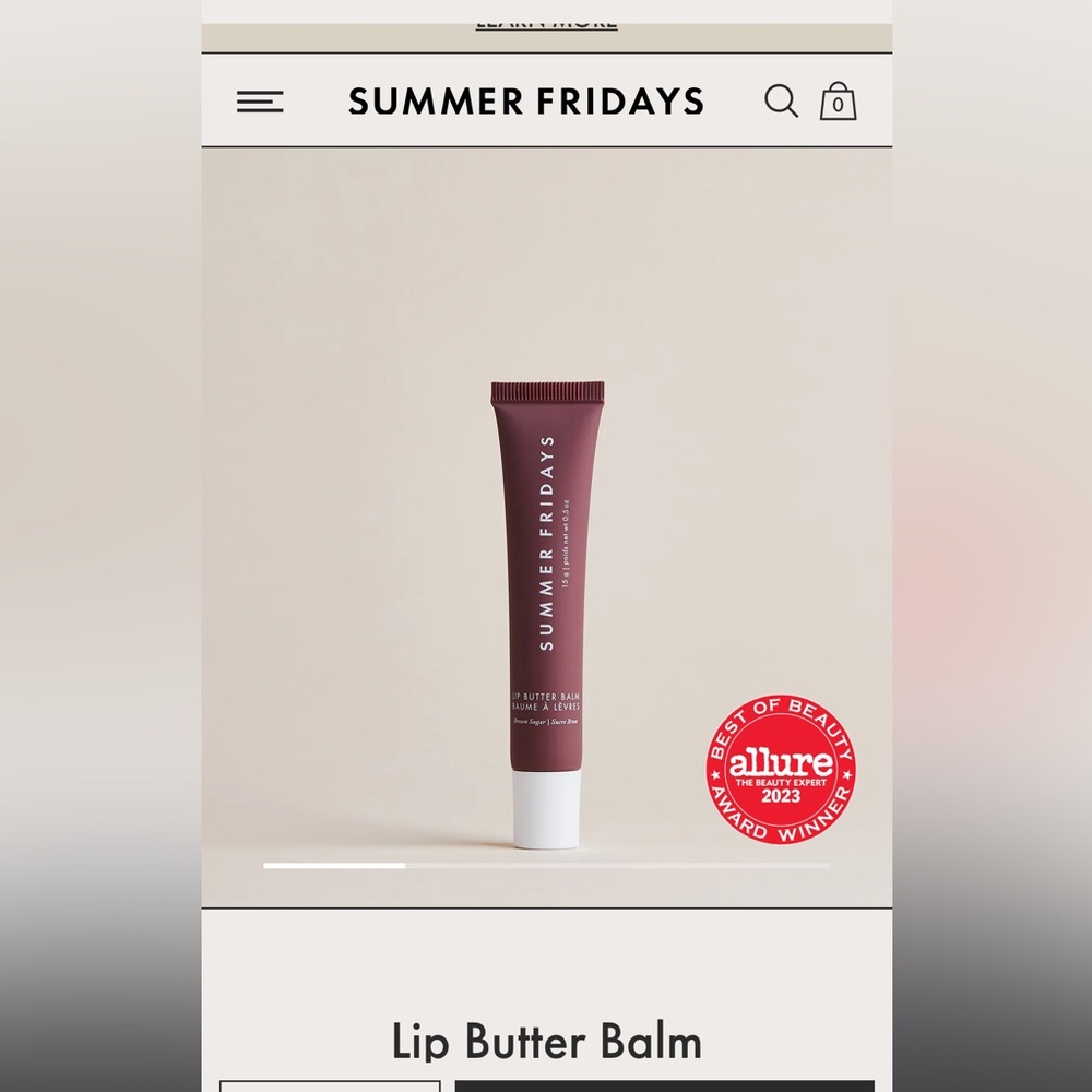 Summer Fridays lip balm  brown sugar